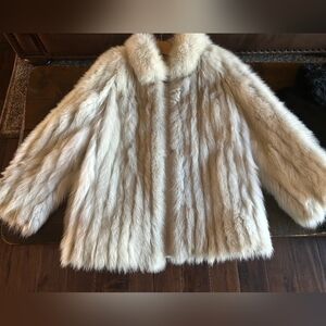 Luxurious Natural Fur Coat - Cream Tone